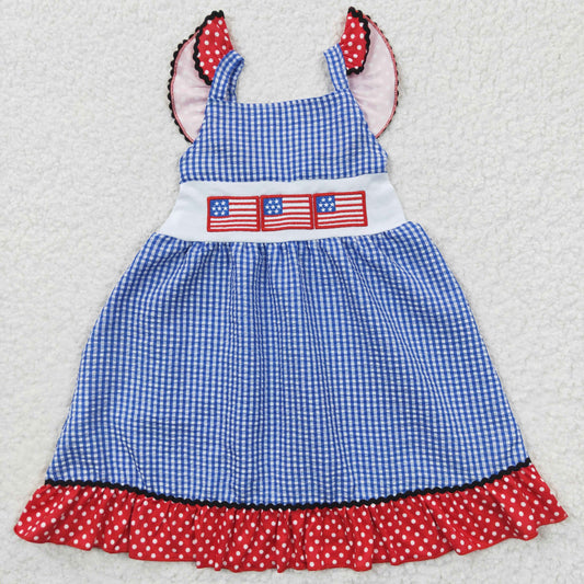 Flying Sleeve Fourth of July Dress