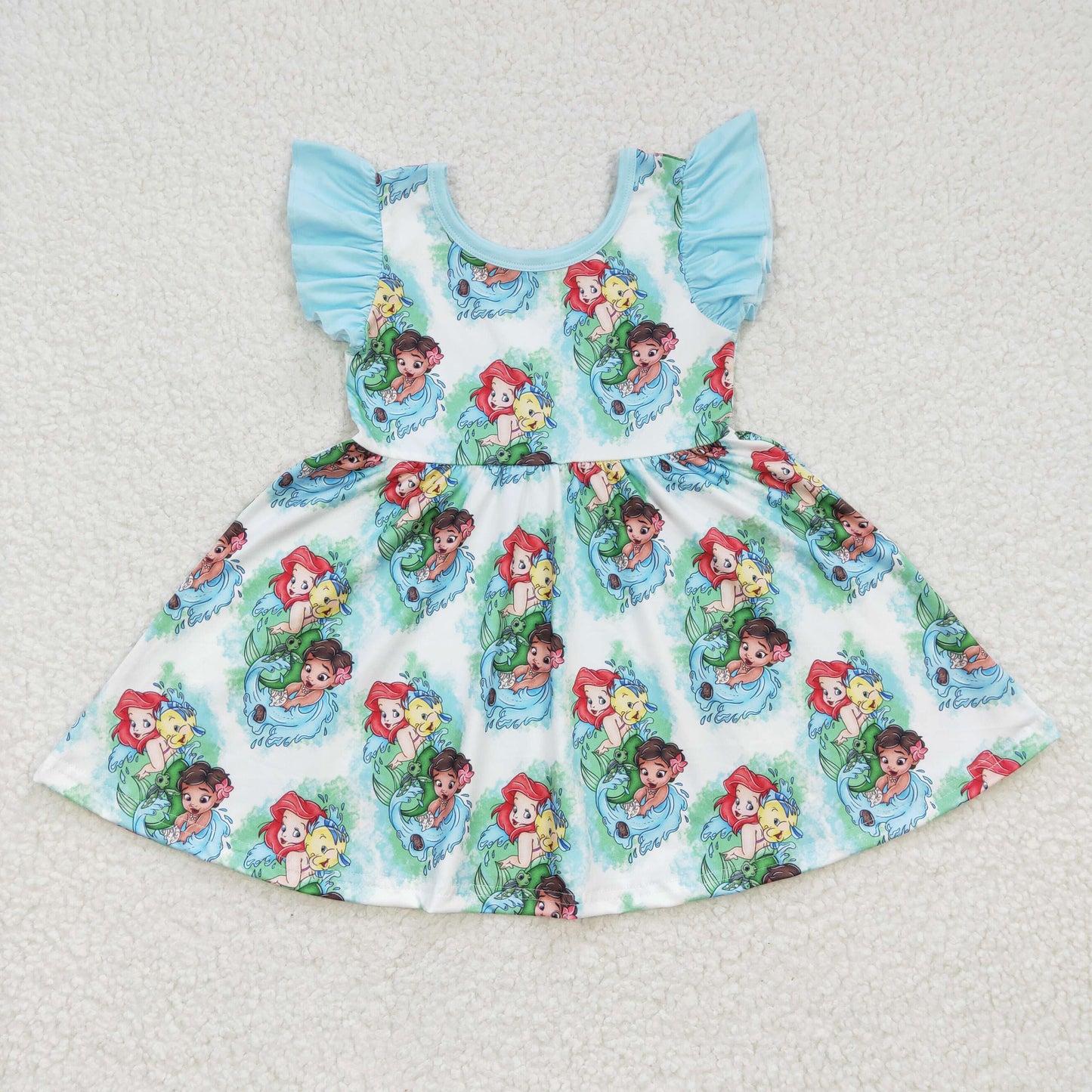 Princess blue flying sleeve skirt