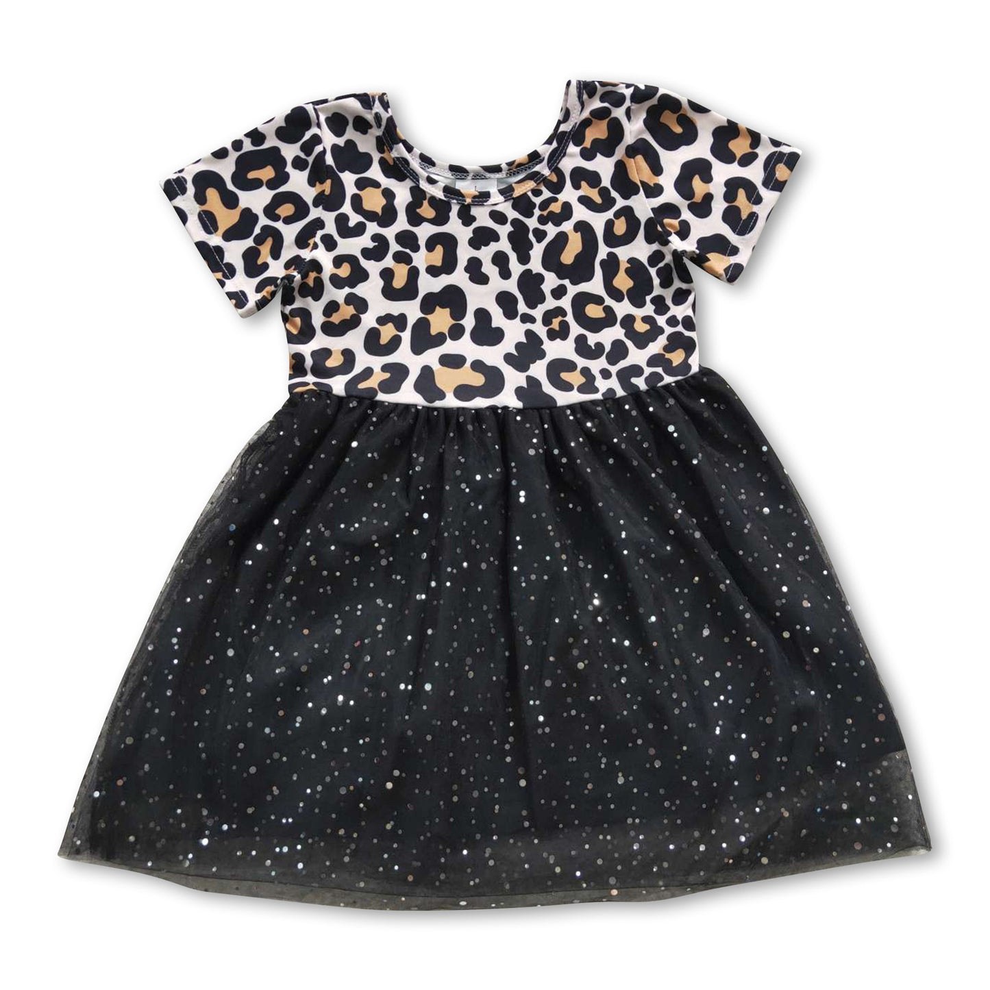 6.9 Leopard print mesh dress