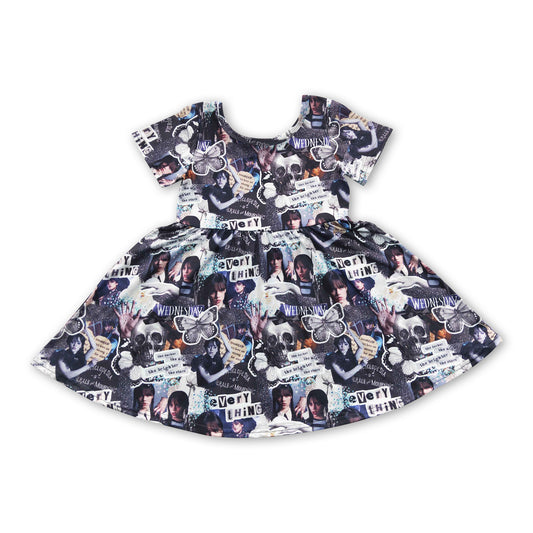 4.24GSD0332 Cartoon Girl Letter Summer Short Sleeve