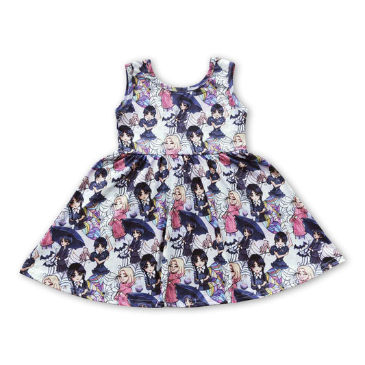 4.24GSD0335 Sleeveless Girls Summer Short Sleeve Dress