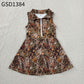 Baby Girls Sleeveless Leaves Camo Yoga Active Short Knee Length Dresses