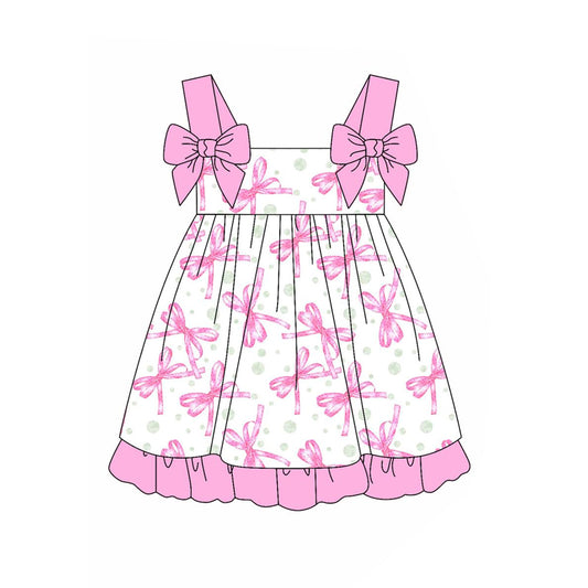 GSD1942 Bow Pink Dress