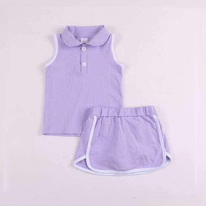 GSD1976 pure cotton purple suit