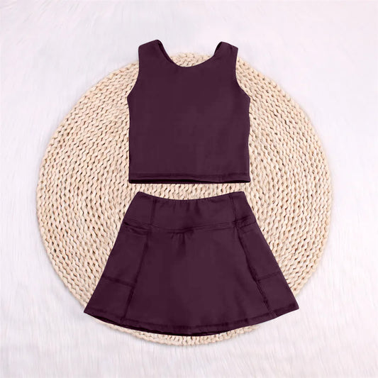 GSD1981 coffee color yoga suit
