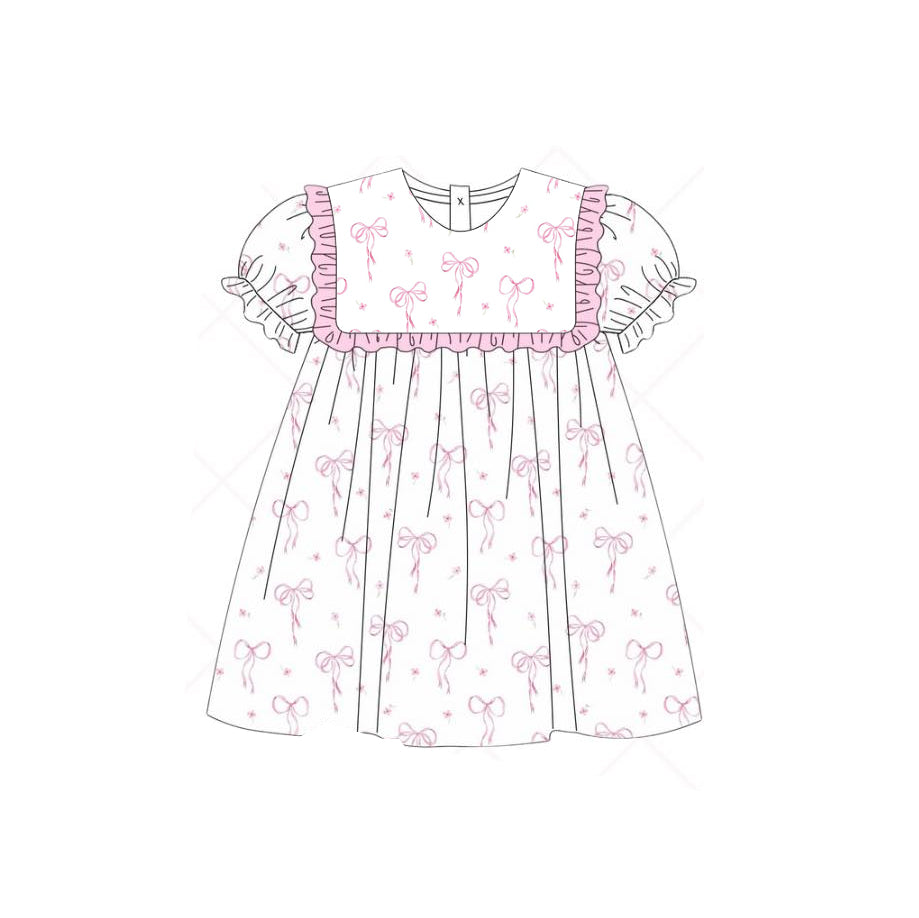 3.3GSD2036 flying sleeves bow dress