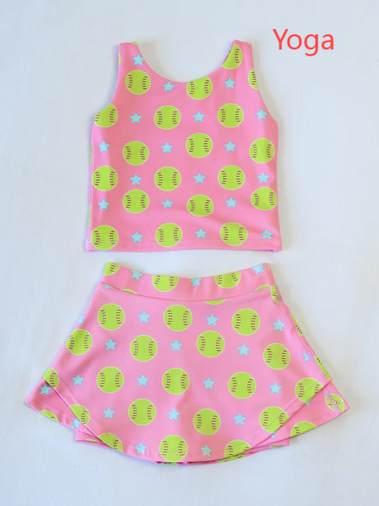 3.3GSD2042 Yellow Ball Yoga Wear