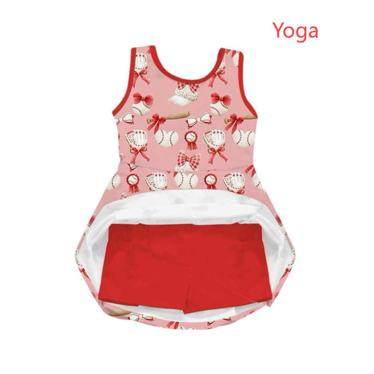 GSD2047 Red Baseball Yoga Suit