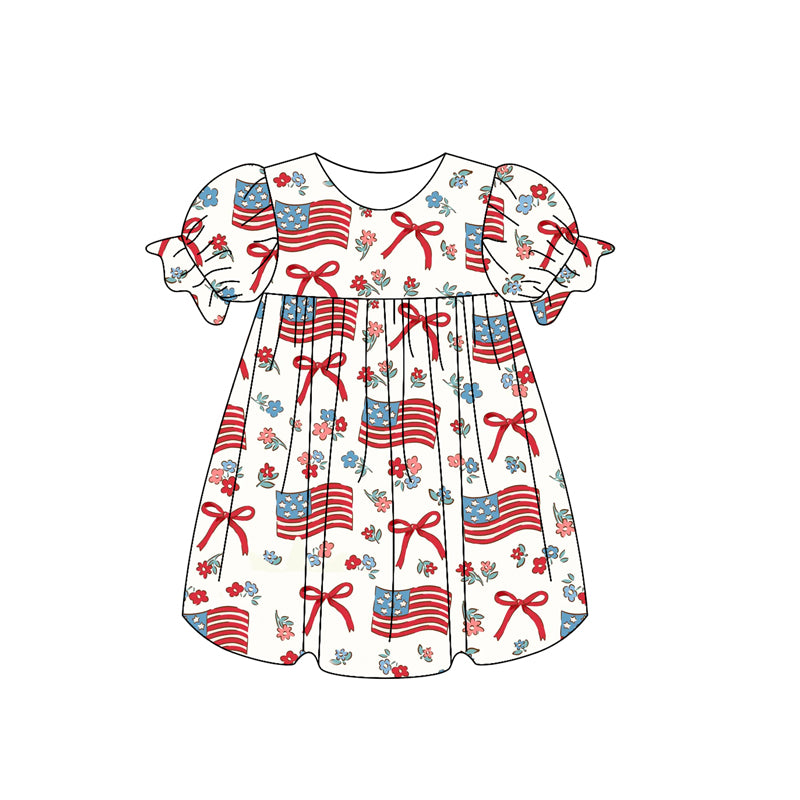 GSD2052 Independence Day Bow Dress
