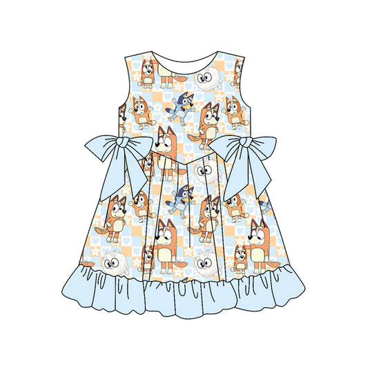 6.4GSD2059bluey bow dress