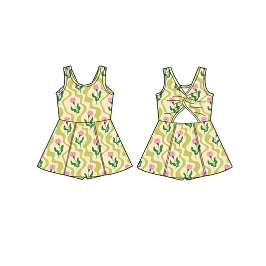 3.1GSD21012 Yellow Flower Yoga Wear