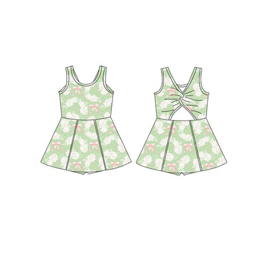 3.1GSD2116 Green Flower Bow Yoga Wear
