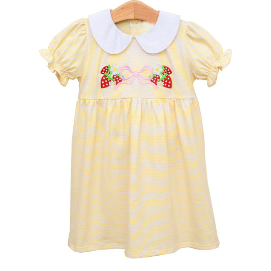 3.6GSD2138 Yellow baby doll collar dress