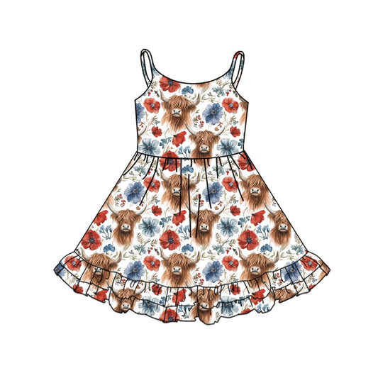3.12GSD2143 Bull head suspender dress
