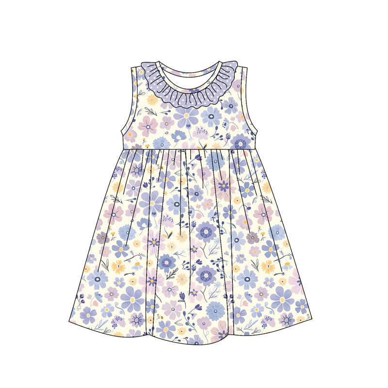 3.12GSD2145 Purple Flower Dress