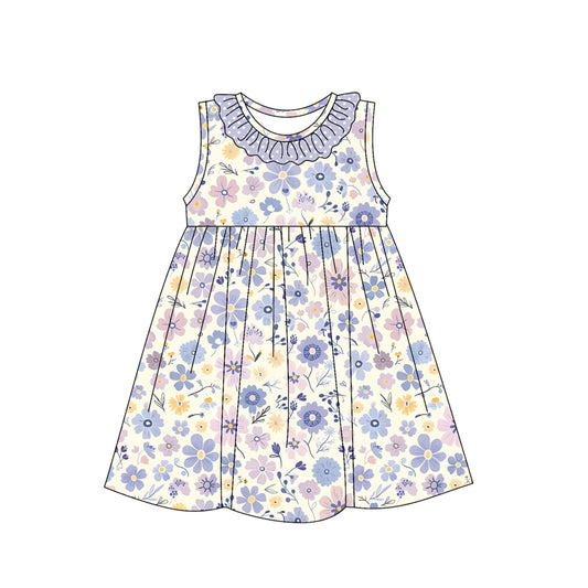 3.12GSD2145 Purple Flower Dress