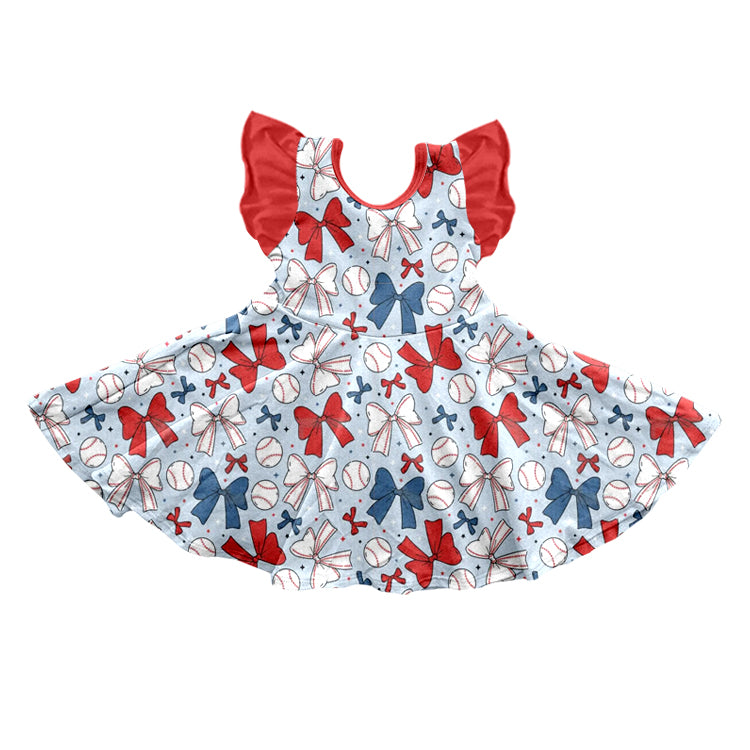 3.12GSD2149 Bowknot flying sleeve dress