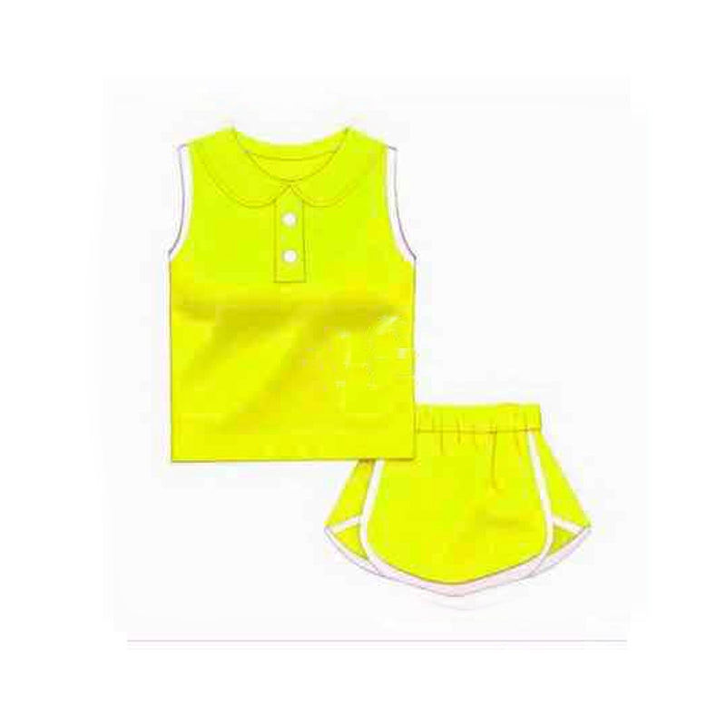 3.8GSD2161 Yellow Cotton Suit