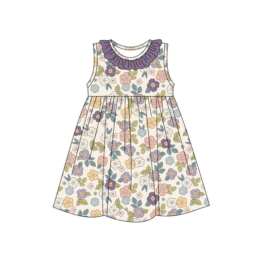 3.8GSD2168 Purple Flower Dress