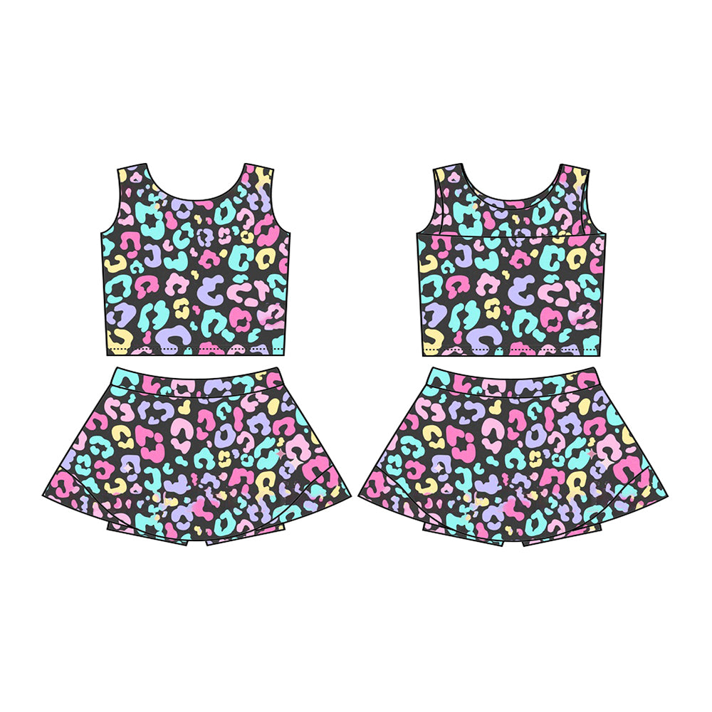 3.13GSD2176 Leopard print yoga suit two piece suit