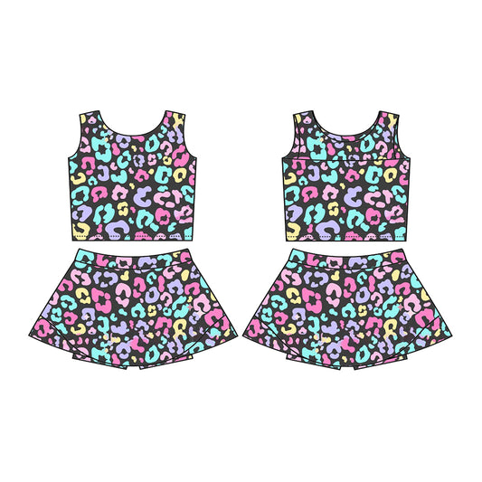 3.13GSD2176 Leopard print yoga suit two piece suit