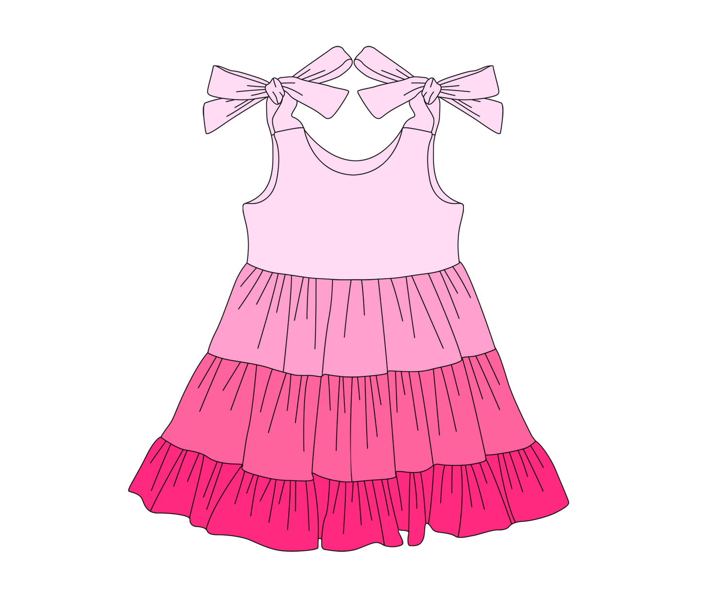 3.14GSD2184 colorful suspender dress