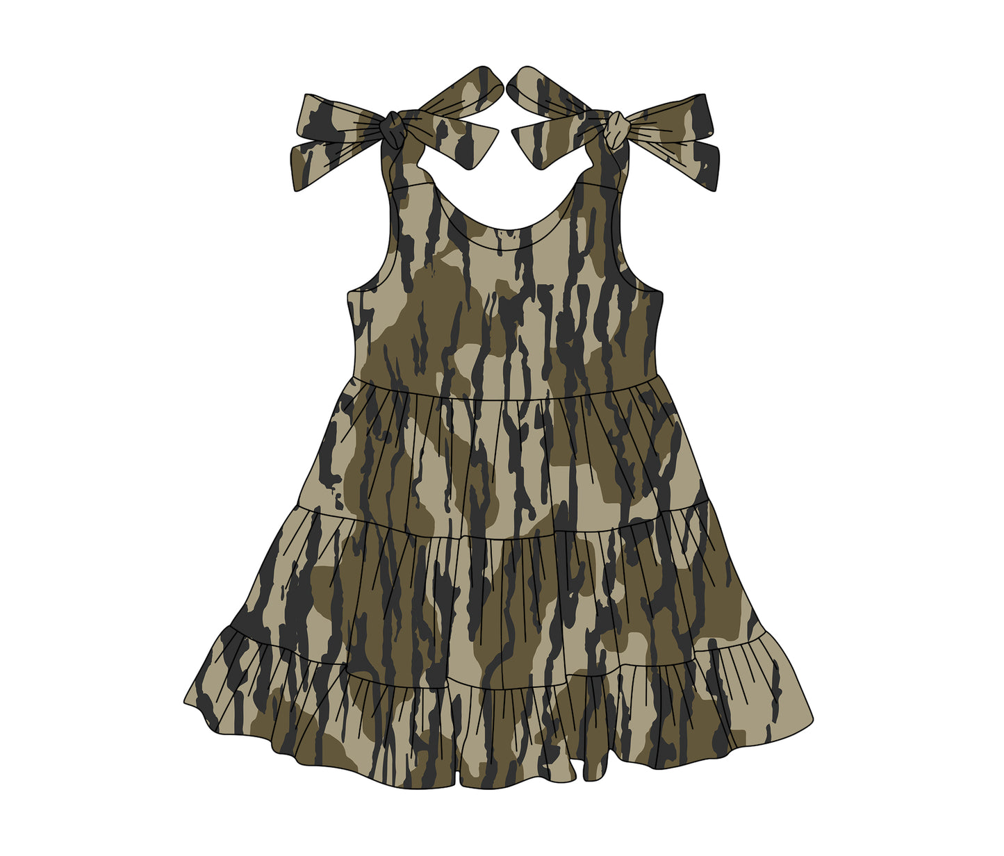 3.6GSD2203 camouflage suspender dress