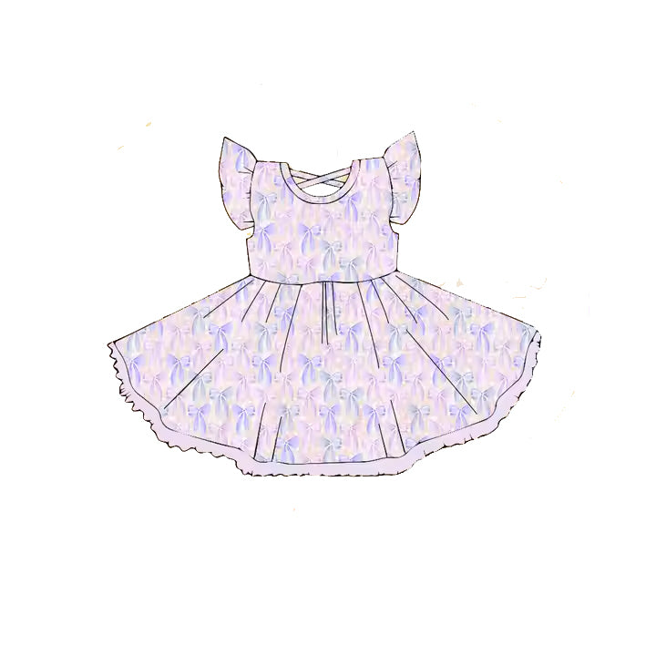 3.6GSD2204 Pink flying sleeve dress