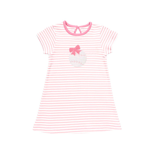 3.8GSD2221 Pink Striped Baseball Dress