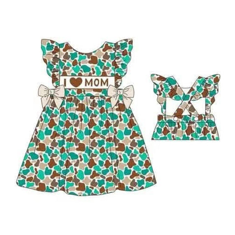 3.8GSD2223 I Love Mom Camouflage Dress