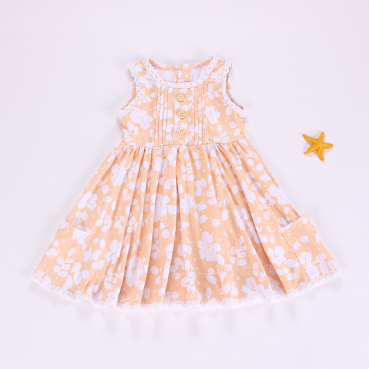 3.20GSD2262 Orange Flower Dress
