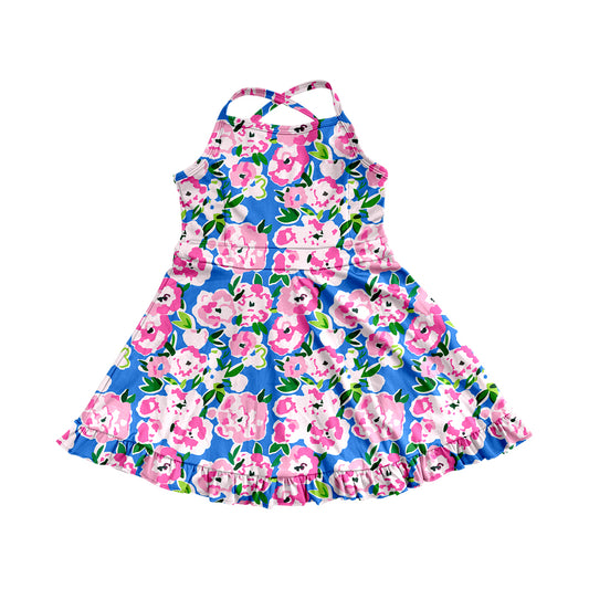 3.21GSD2284 blue and purple flower dress