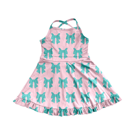3.21GSD2293 Green suspender bow dress