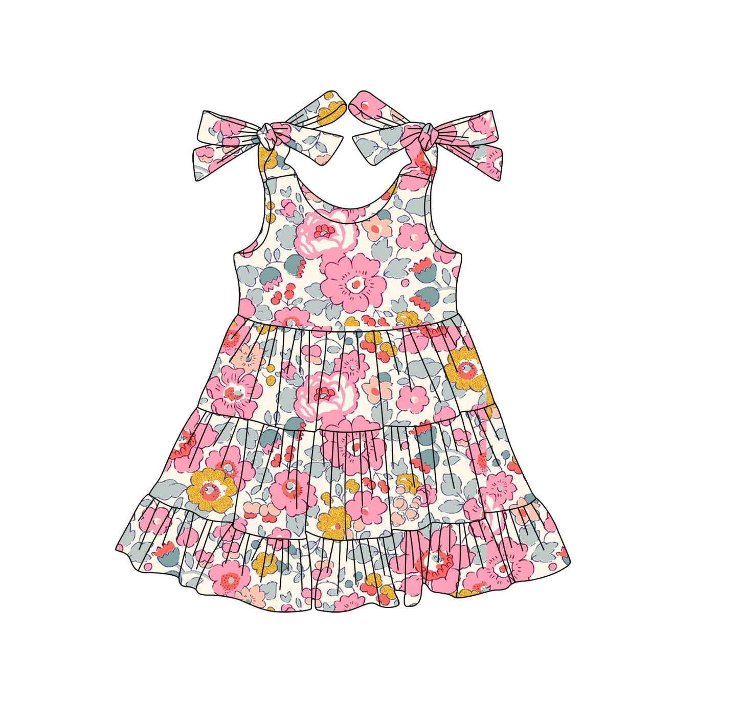 3.21GSD2301 Pink Flower Dress