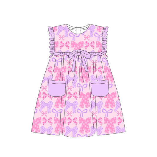 3.22GSD2319 Girls Pocket Bow Dress