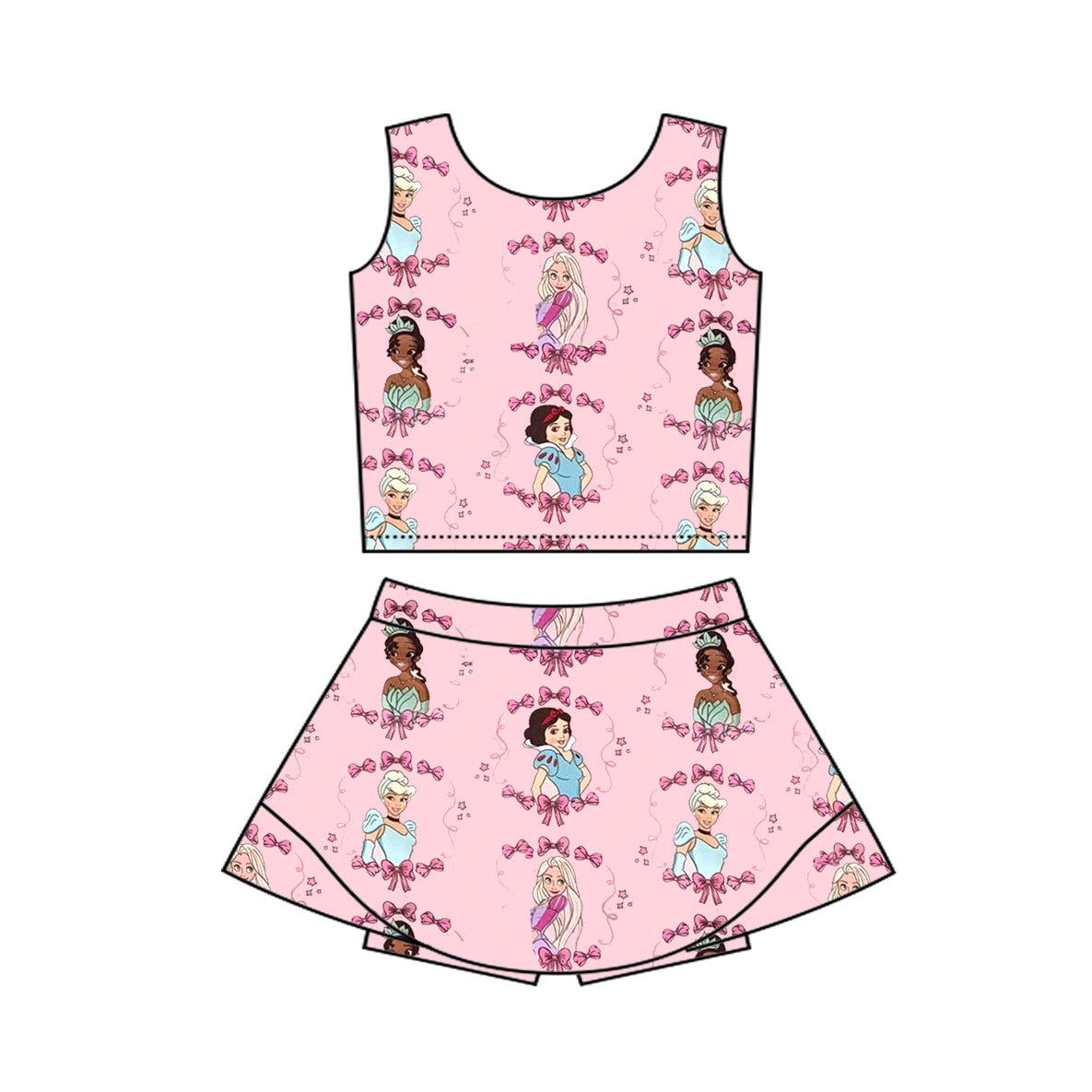 3.25GSD2336 Princess Cartoon Girl Yoga Set