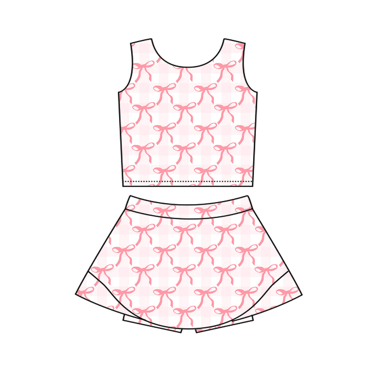 3.25GSD2337 Bowknot Girls Yoga Set