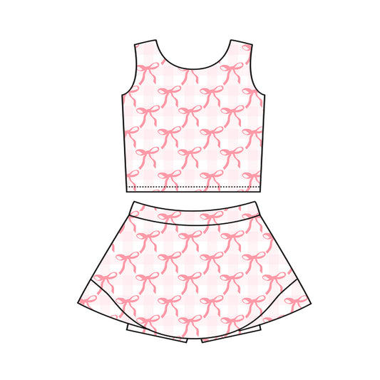 3.25GSD2337 Bowknot Girls Yoga Set