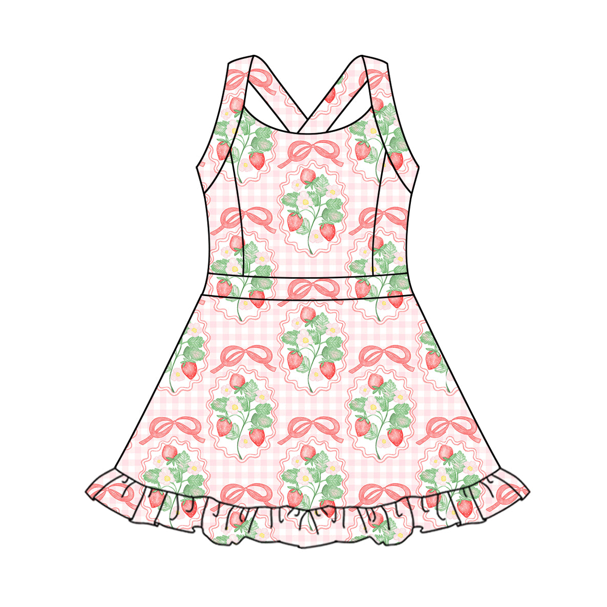 3.25GSD2342 Flower Strap Yoga Dress