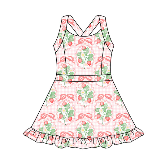 3.25GSD2342 Flower Strap Yoga Dress