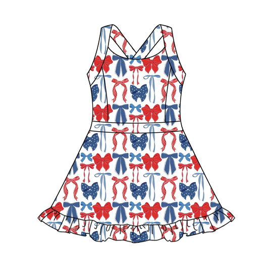 3.25GSD2345 Colorful Bow Yoga Wear Dress