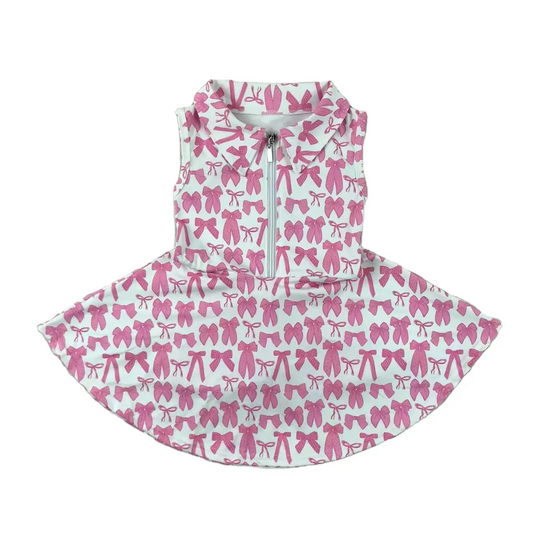 3.28GSD2379 Bowknot Zipper Yoga Suit