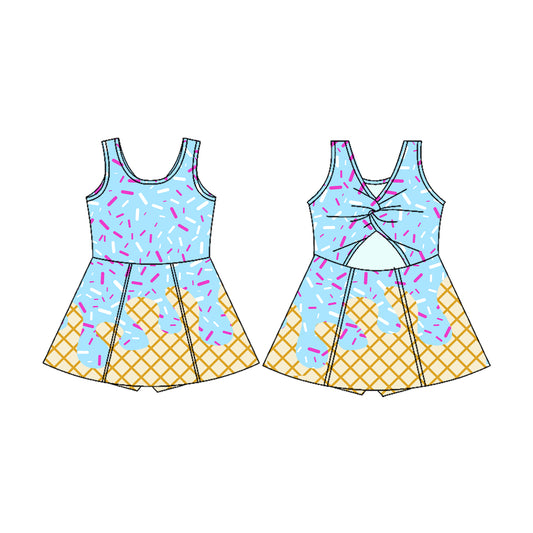 3.28GSD2380 Girls Summer Blue Yoga Wear