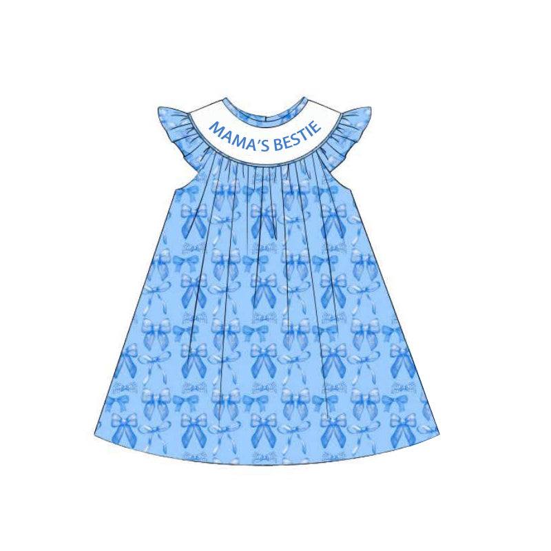3.28GSD2383 Letter blue short-sleeved dress