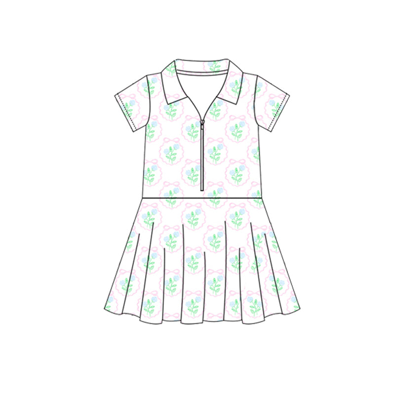 3.27GSD2411 Blue Flower Yoga Suit