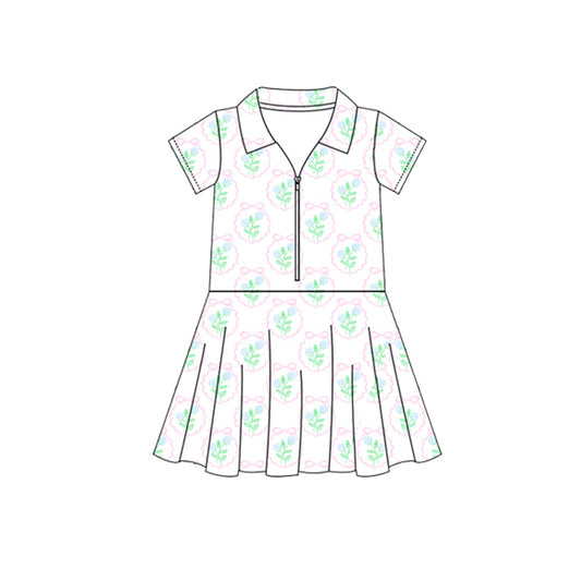 3.27GSD2411 Blue Flower Yoga Suit