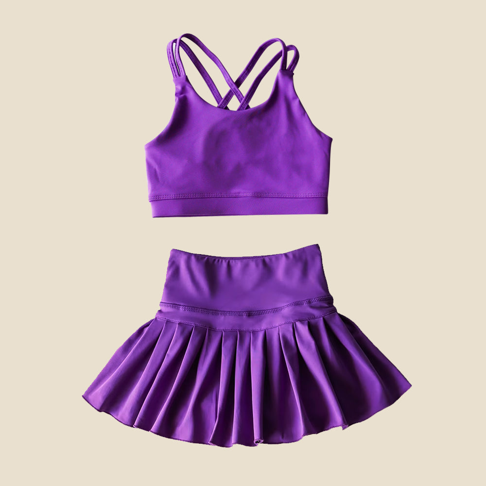 4.3GSD2435 Dark Purple Yoga Set