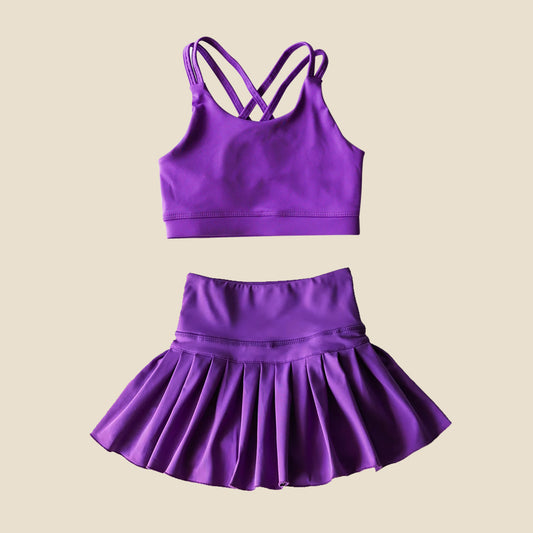 4.3GSD2435 Dark Purple Yoga Set