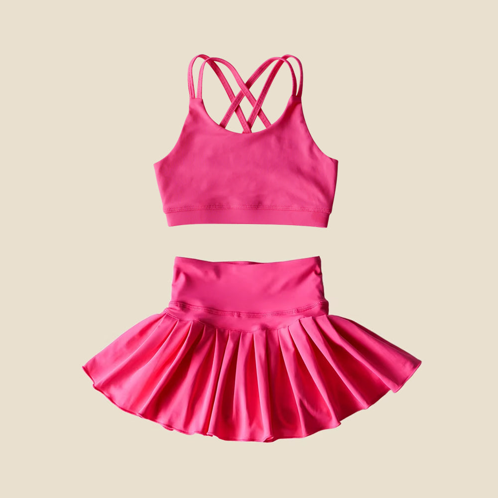 4.3GSD2442 Rose Red Yoga Set