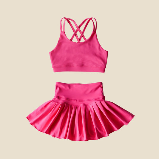 4.3GSD2442 Rose Red Yoga Set